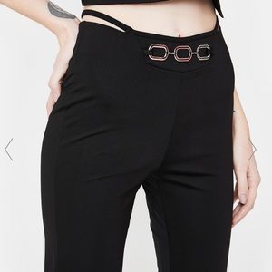 I.AM.GIA Sares black chain side cut-out pants